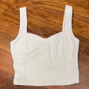 lululemon athletica White Ribbed Crop Top